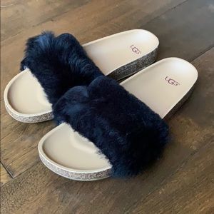 NIB UGG Diane Wisp Fur Slide Slippers Size 9.5
